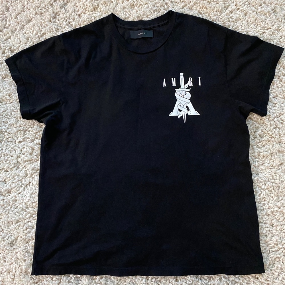 Black amiri t shirt